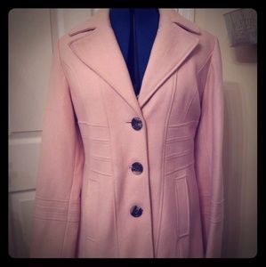 Pink wool coat
